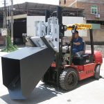 3 tonna Hyundai Diesel Forklift Attachment Bucket Menteşeli vilkalar va chelak
